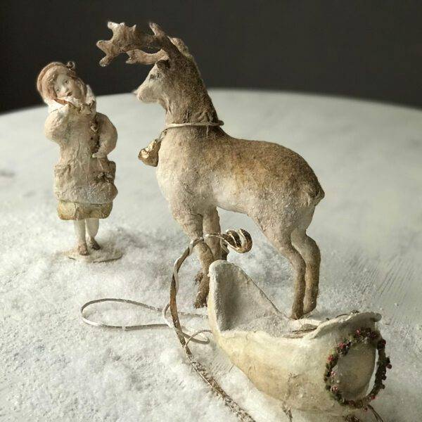 Handmade Christmas Reindeer Sleigh