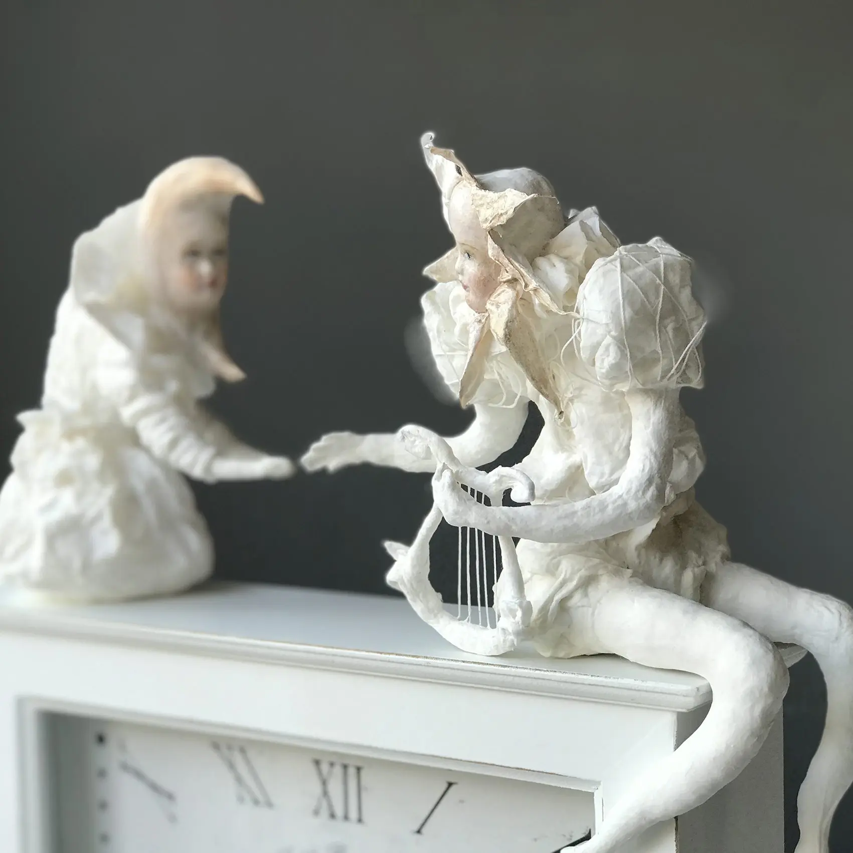 Handmade Sun and Moon Sculpture Set