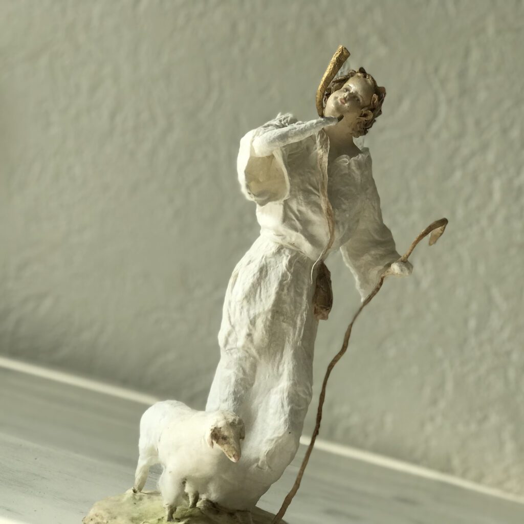 one of the shepherd is calling the people melodically