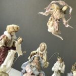 Gloria angel is flying above Jesus