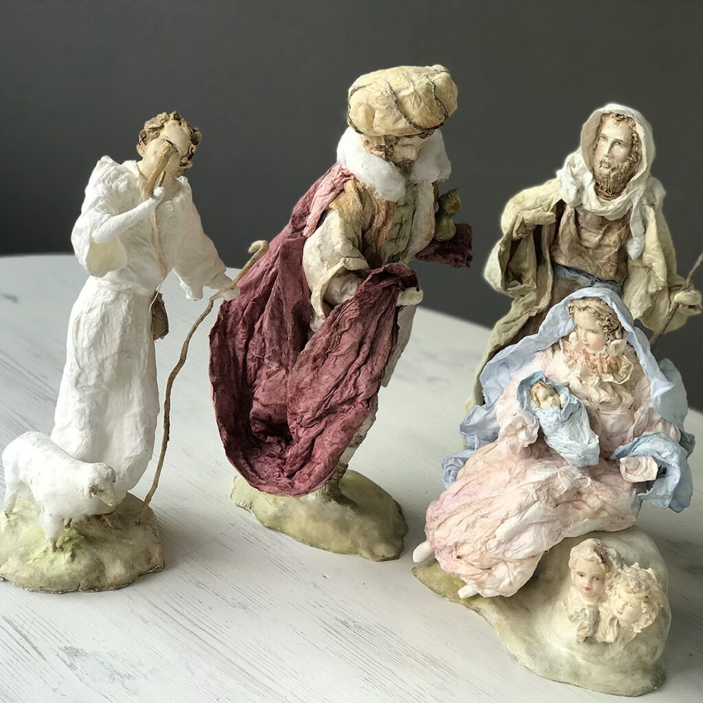 Nativity characters in a profile angle