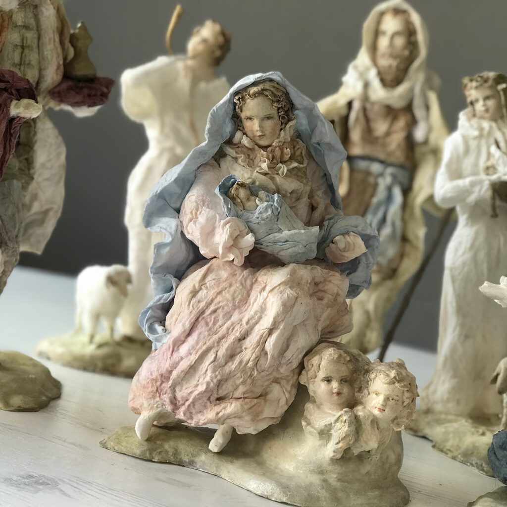 Nativity scene in a sepia effect