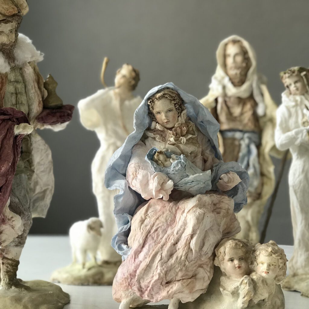 Two kids' angels are built on the rock