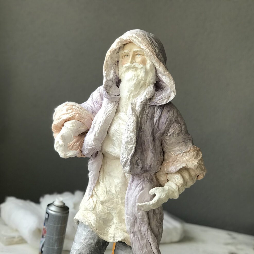 Shabby Chic Santa Claus. handmade cotton doll making tips