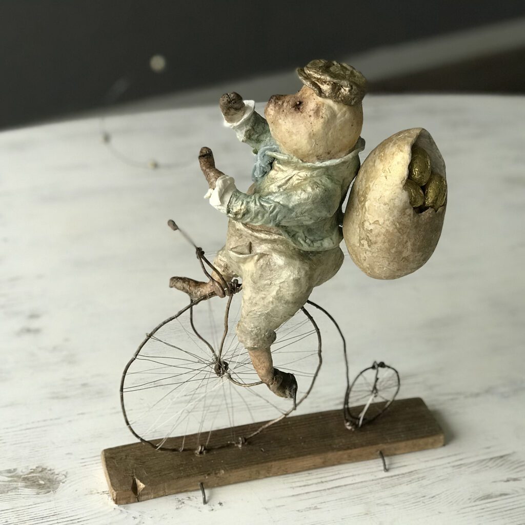 Agoo is an antique handmade teddy bear