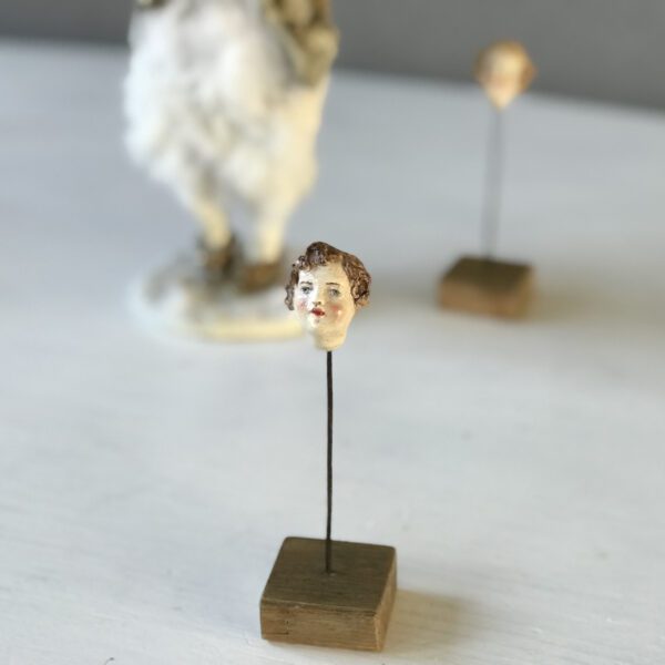 vintage handmade doll face