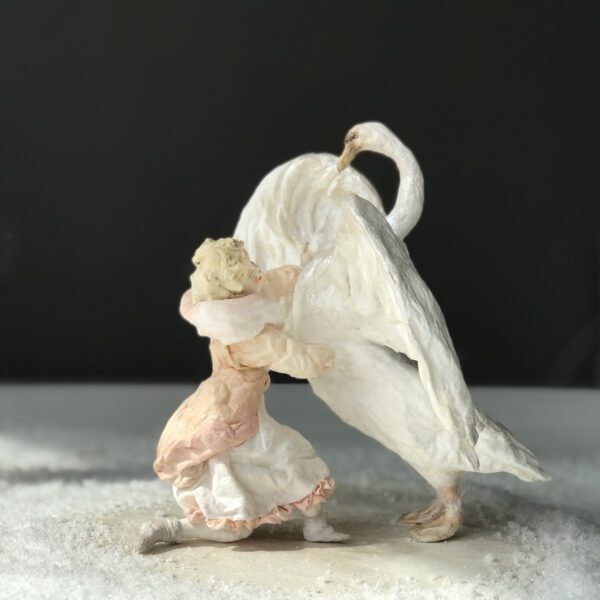 Handmade Swan Textile Sculpture