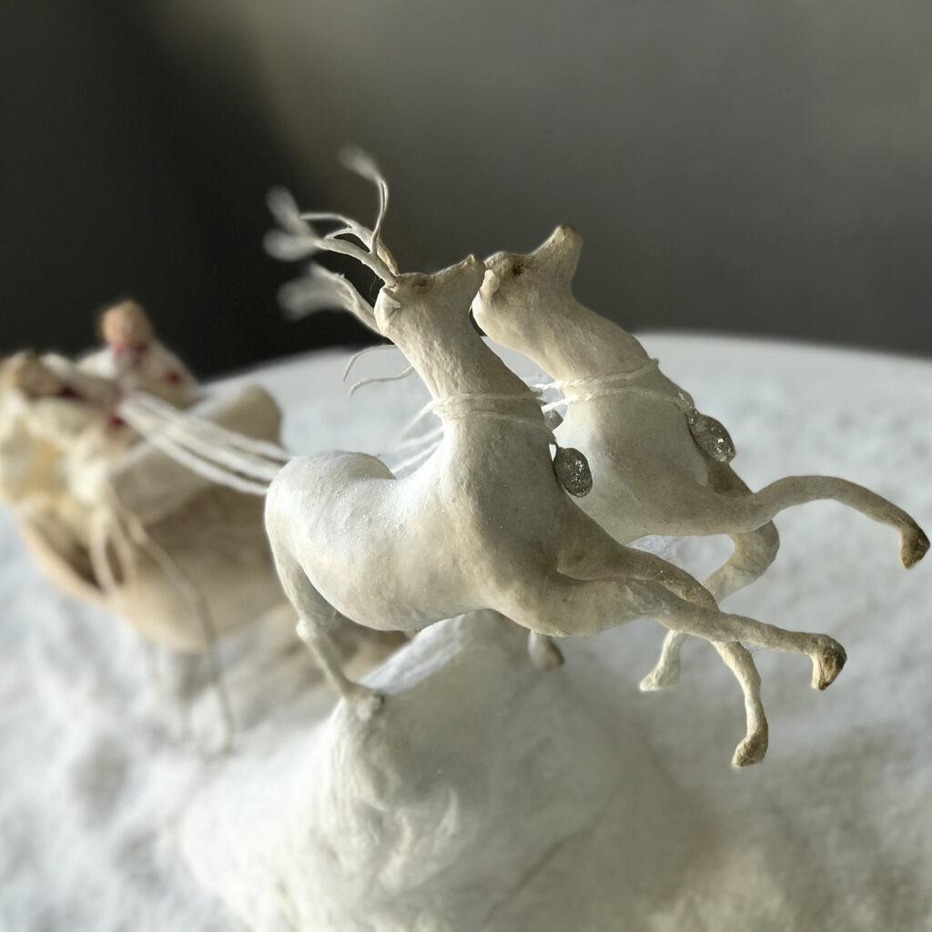 Handmade Christmas Sleigh Sculpture