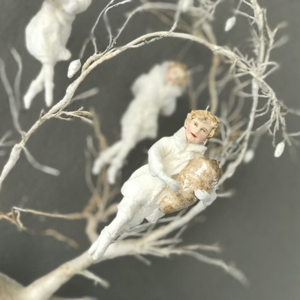 Handmade Reindeer Textile Sculpture