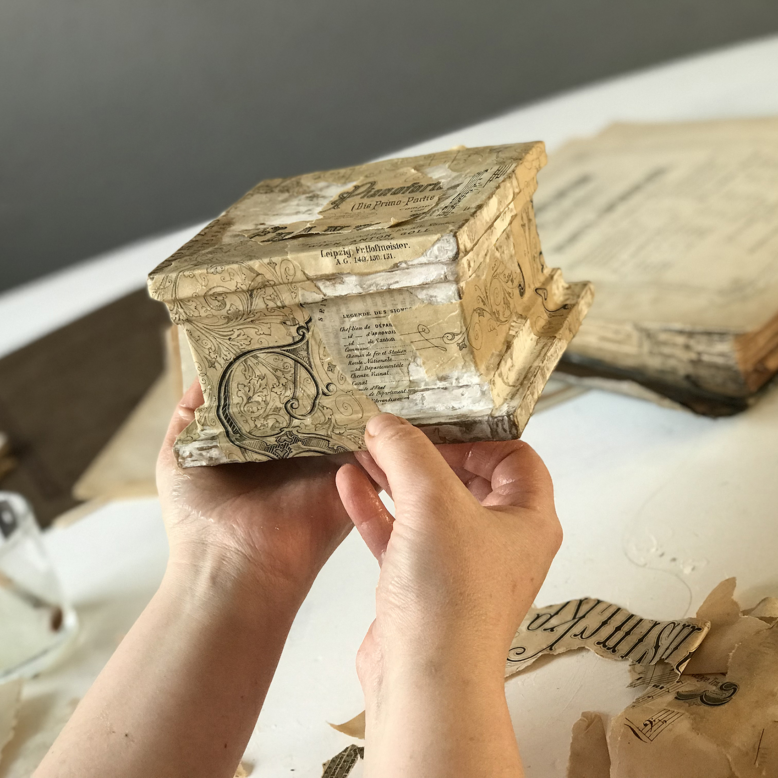 handmade antique gramophone