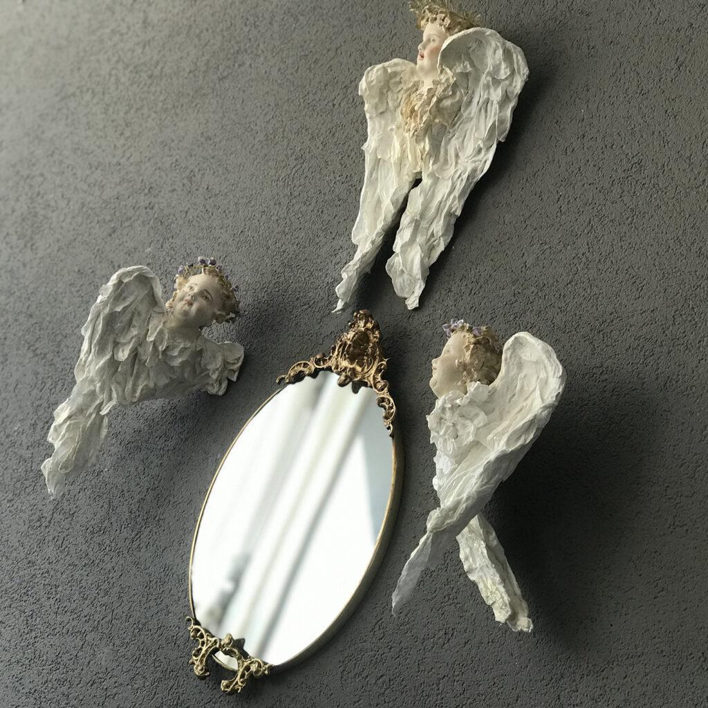 Handmade Angel Sculpture Set