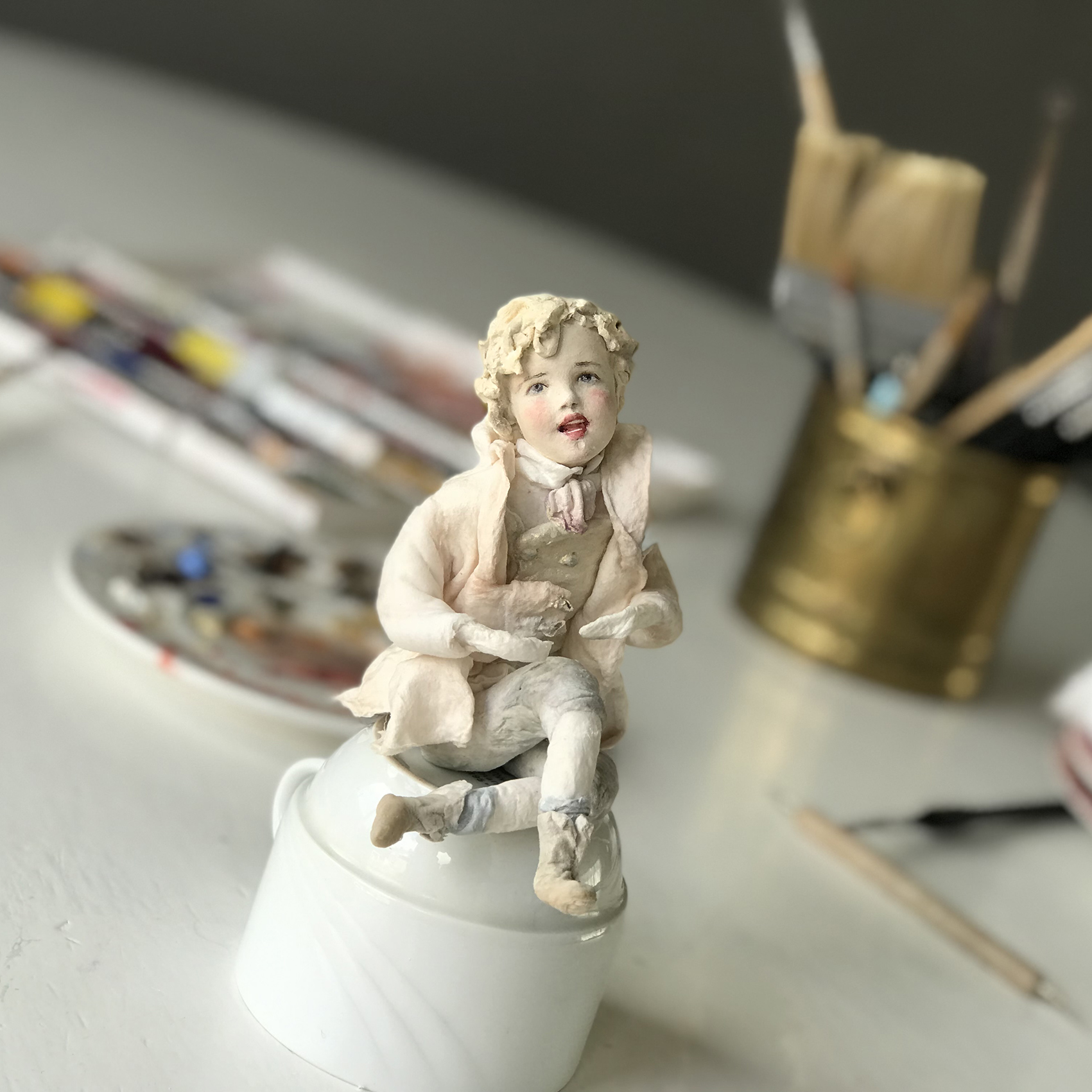 handmade decorative swan set